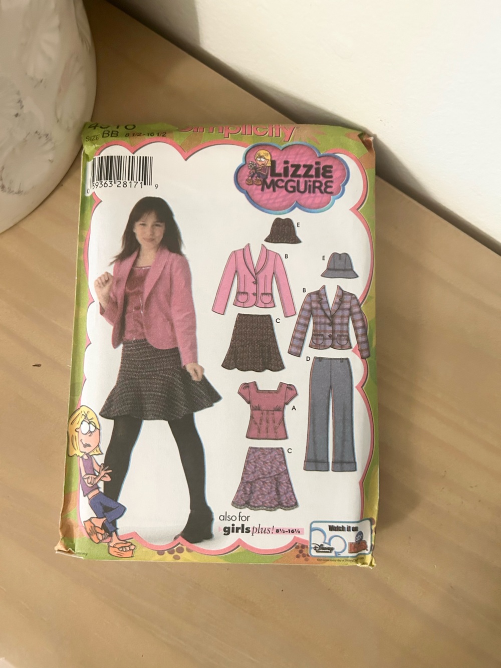 Vintage Simplicity 4518 Disney Lizzie McGuire Girls Sewing Pattern Sizes 8½–16½